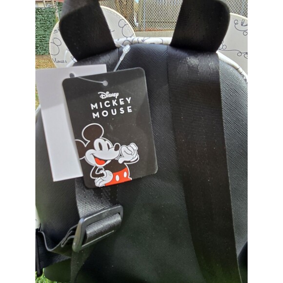 Bioworld Disney Women's Black & White Mickey Mouse Mini Backpack  W/3D Ears-NWT - Picture 8 of 14